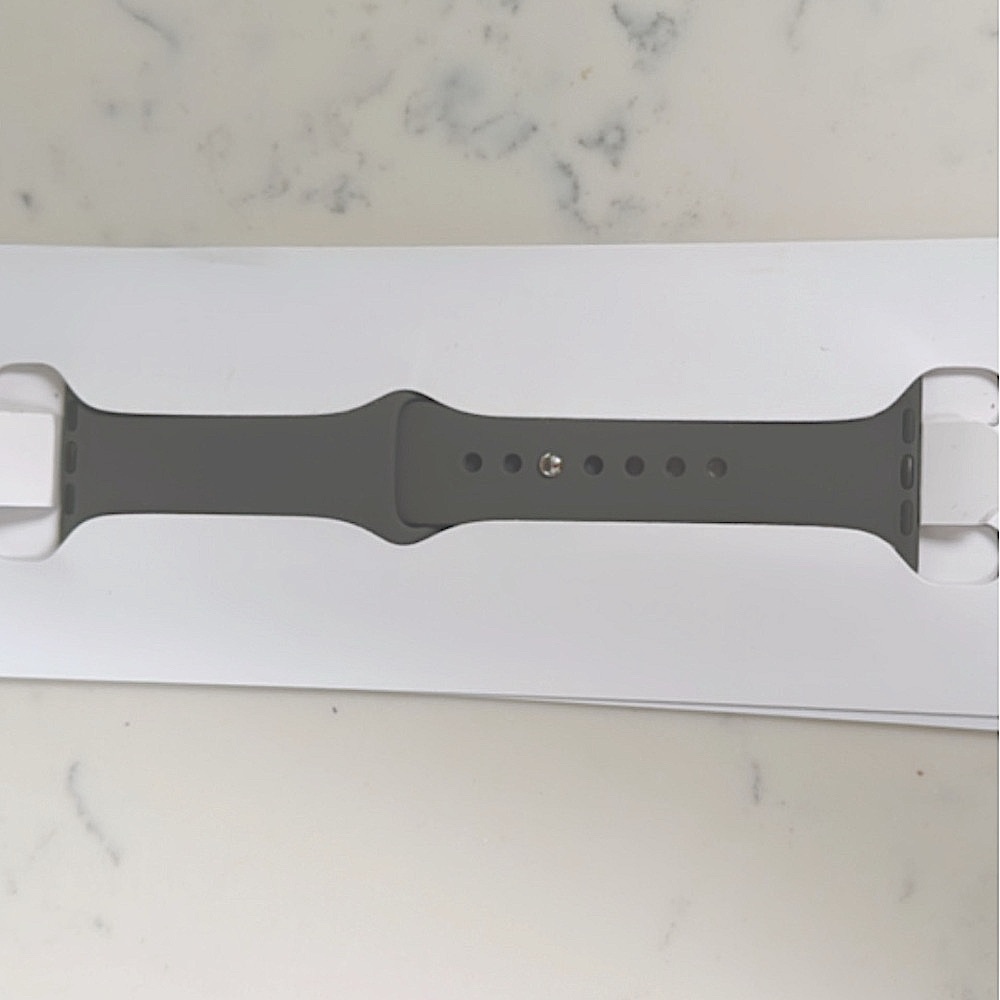Gray Silicone Apple Watch band 
Size 41 mm